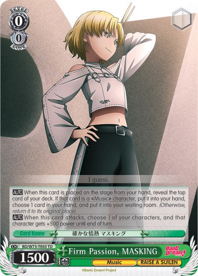Firm Passion, MASKING (BD/W73-TE03 TD) [BanG Dream! Vol.2] | Cracking-Singles