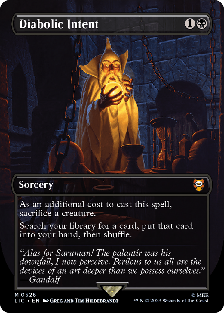 Diabolic Intent (Borderless) [The Lord of the Rings: Tales of Middle-Earth Commander] | Cracking-Singles