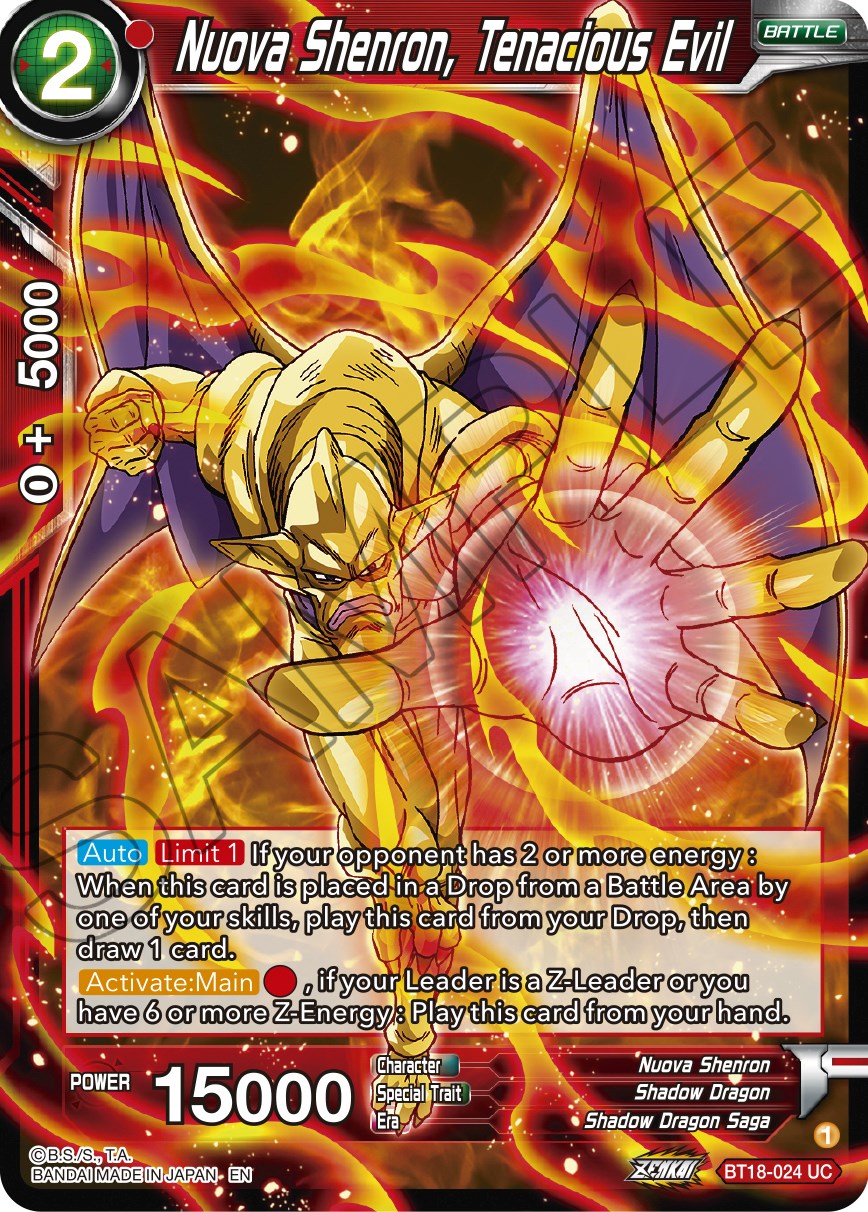 Nuova Shenron, Tenacious Evil (BT18-024) [Dawn of the Z-Legends] | Cracking-Singles