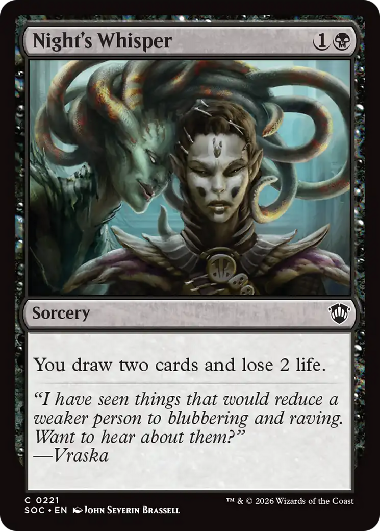 Night's Whisper [Secrets of Strixhaven Commander] | Cracking-Singles