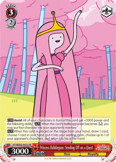 Princess Bubblegum: Sending Off on a Quest (AT/WX02-041S SR) [Adventure Time] | Cracking-Singles