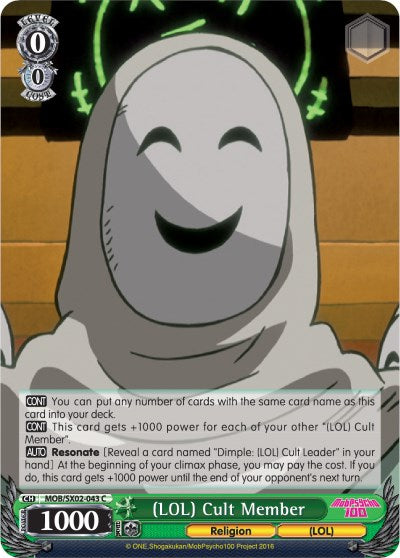 (LOL) Cult Member (MOB/SX02-043 C) [Mob Psycho 100] | Cracking-Singles