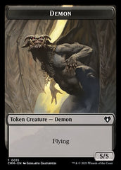 Zombie (0019) // Demon Double-Sided Token [Commander Masters Tokens] | Cracking-Singles