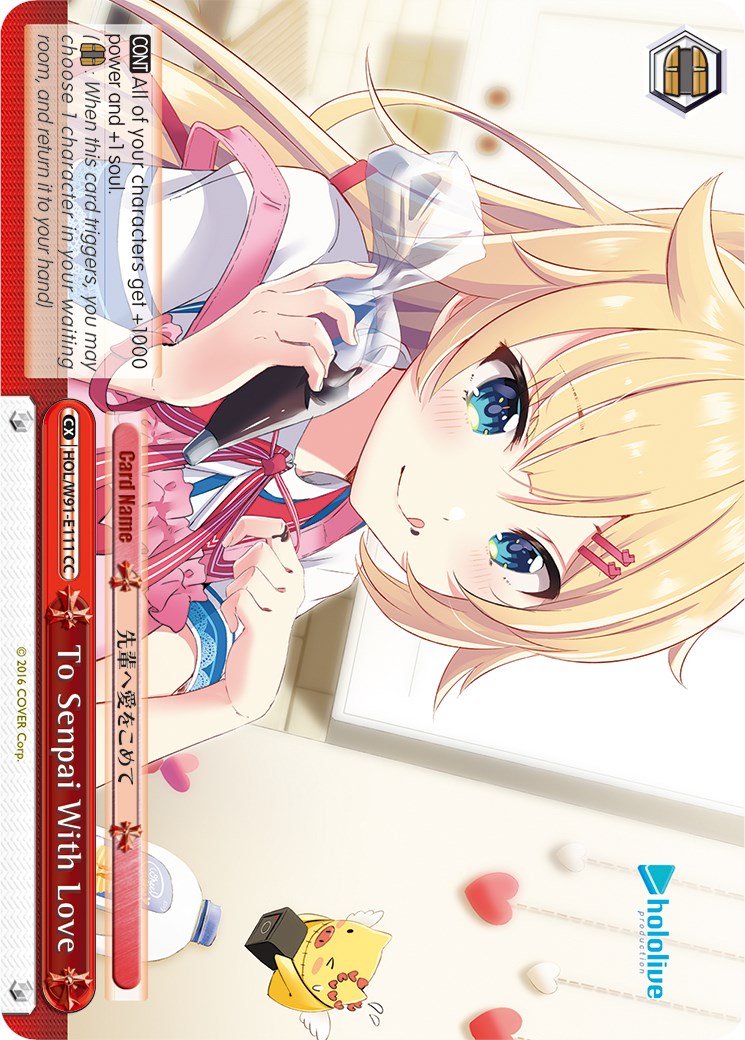To Senpai With Love (HOL/W91-E111 CC) [hololive production] | Cracking-Singles