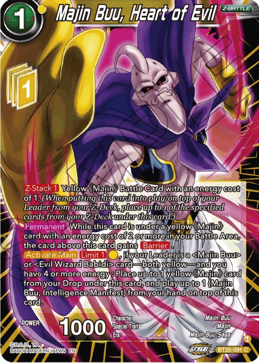 Majin Buu, Heart of Evil (BT20-091) [Power Absorbed] | Cracking-Singles