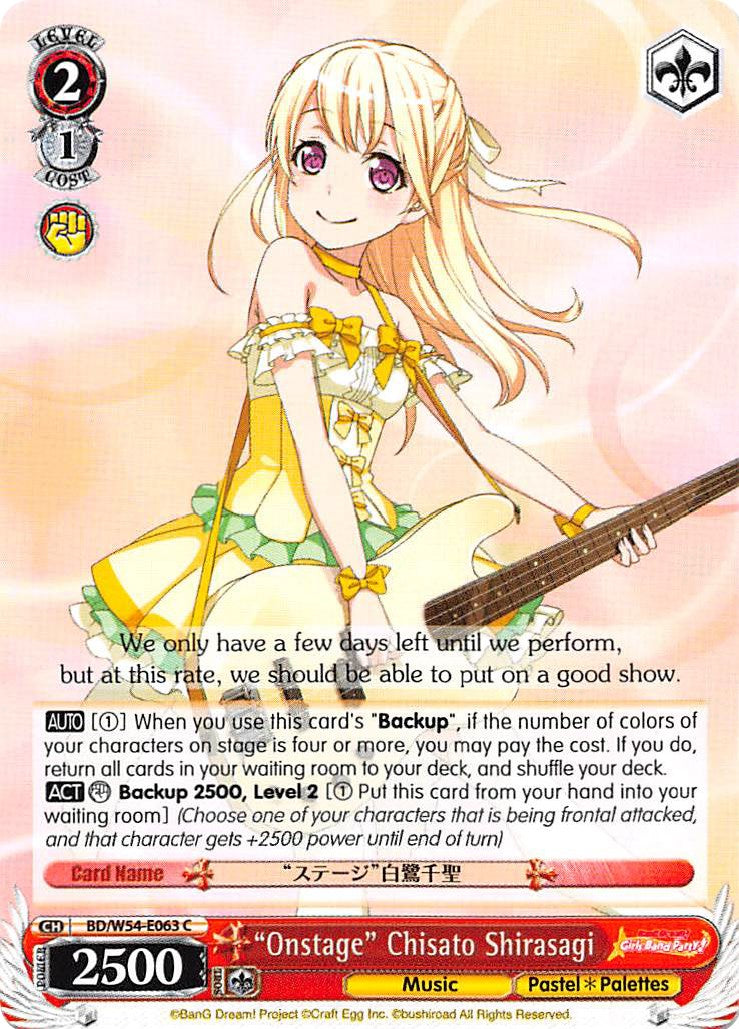 "Onstage" Chisato Shirasagi (BD/W54-E063 C) [BanG Dream! Girls Band Party!] | Cracking-Singles