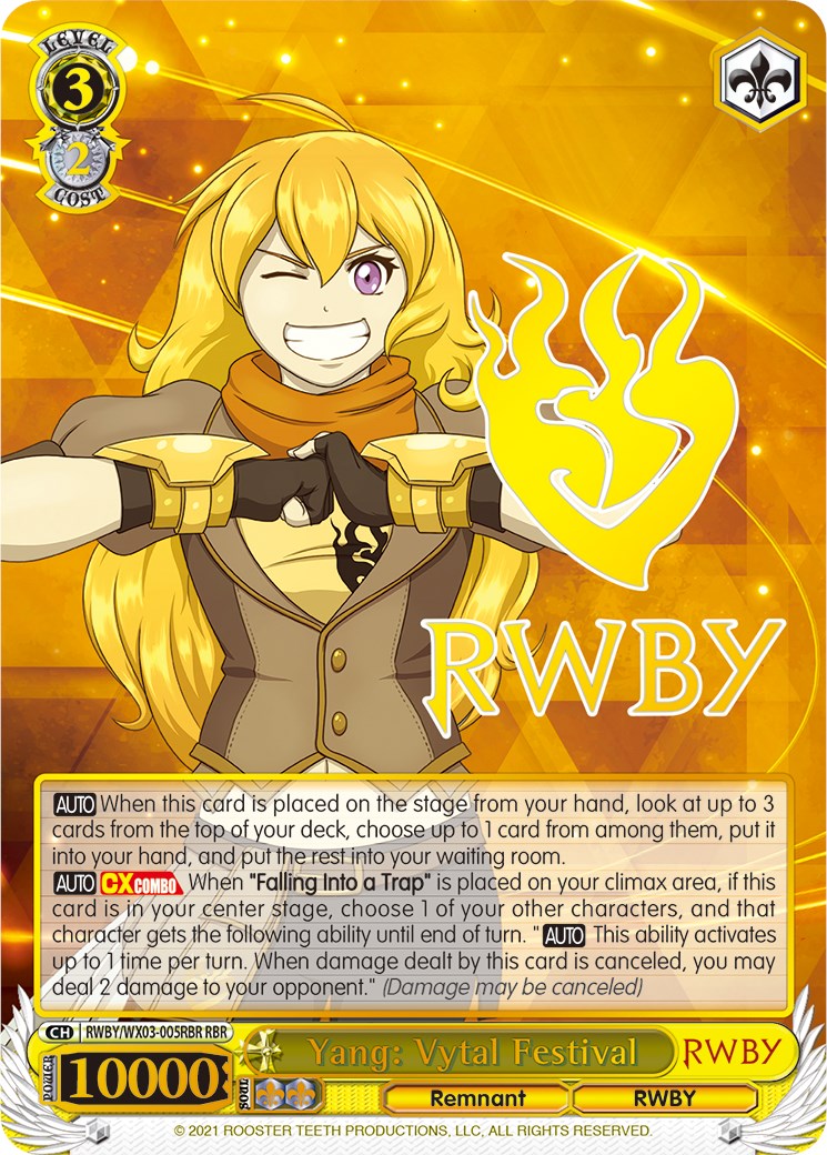 Yang: Vytal Festival (RWBY/WX03-005RBR RBR) [RWBY] | Cracking-Singles