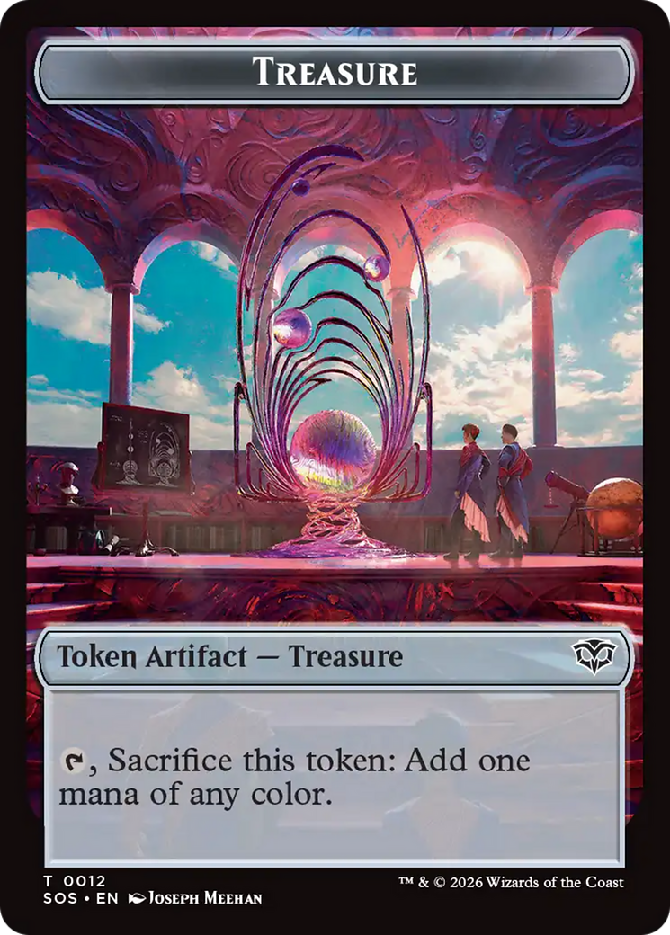 Elemental (0002) // Treasure Double-Sided Token [Secrets of Strixhaven Tokens] | Cracking-Singles