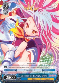 One Half of BLANK, Shiro (NGL/S58-TE13 TD) [No Game No Life] | Cracking-Singles