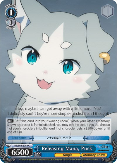 Releasing Mana, Puck (RZ/S68-E088 C) [Re:ZERO Memory Snow] | Cracking-Singles