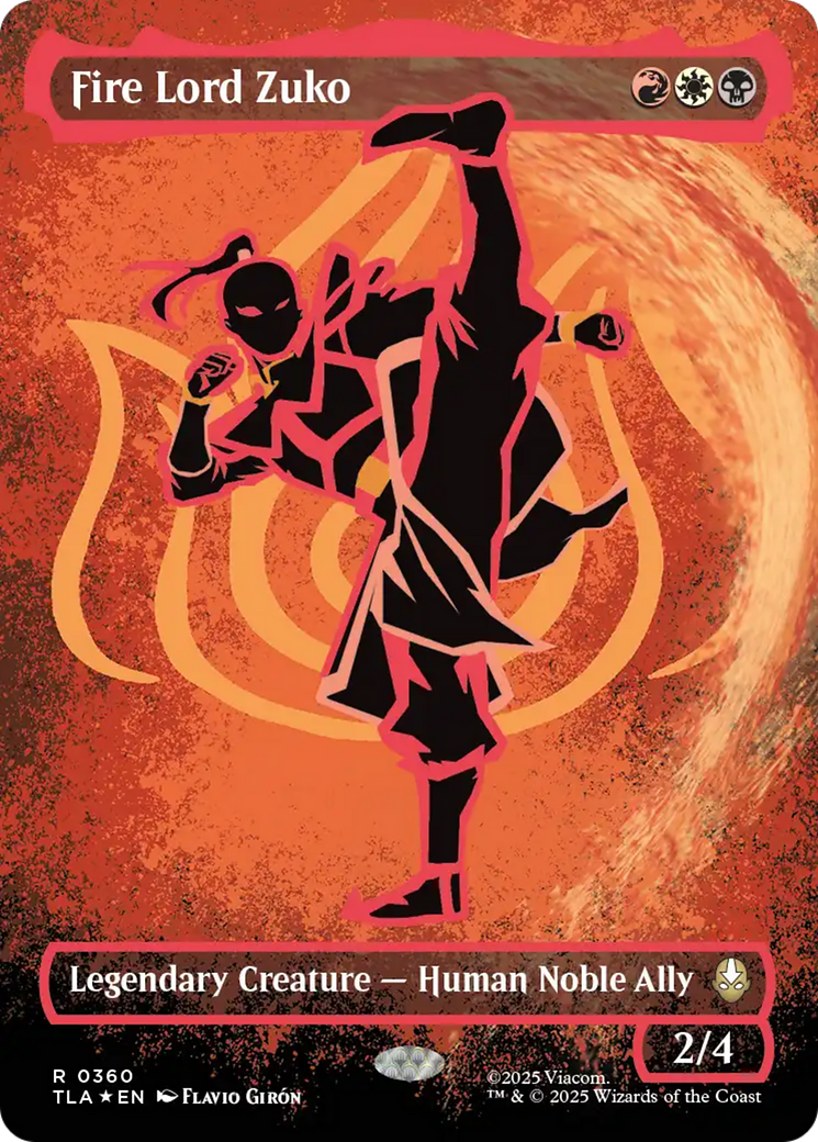 Fire Lord Zuko (Borderless) (Neon Ink Foil) [Avatar: The Last Airbender] | Cracking-Singles