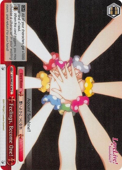 Feelings, Become One! (LSS/WE27-E36 C) (Parallel Foil) [Love Live! Sunshine!! Extra Booster] | Cracking-Singles