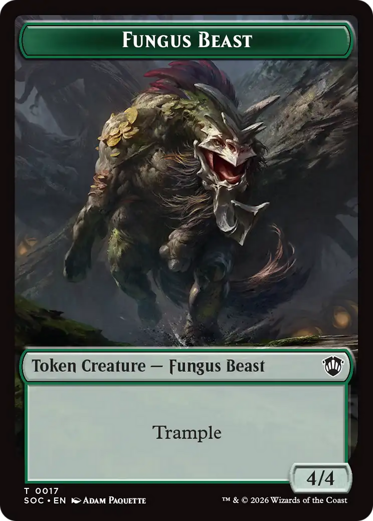 Goat // Fungus Beast Double-Sided Token [Secrets of Strixhaven Commander Tokens] | Cracking-Singles