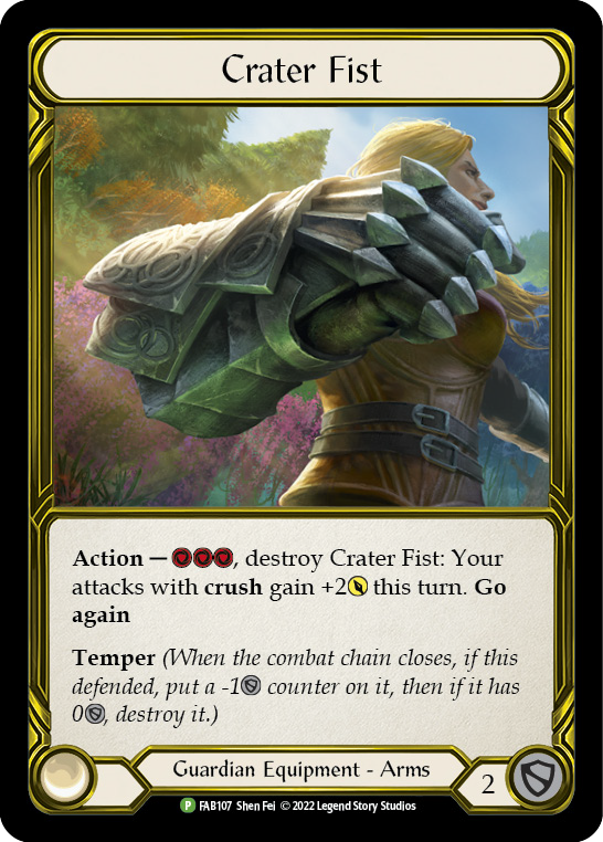 Crater Fist (Golden) [FAB107] (Promo)  Cold Foil | Cracking-Singles