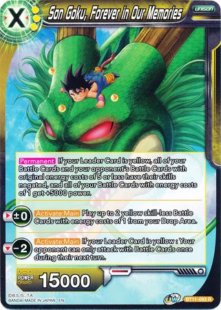Son Goku, Forever in Our Memories (BT11-093) [Vermilion Bloodline] | Cracking-Singles