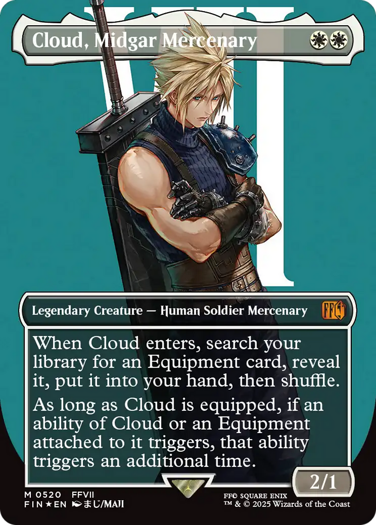Cloud, Midgar Mercenary (Borderless) (Surge Foil) [FINAL FANTASY] | Cracking-Singles