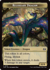Reliquary Dragon // Dragon (0011) Double-Sided Token [Tarkir: Dragonstorm Tokens] | Cracking-Singles