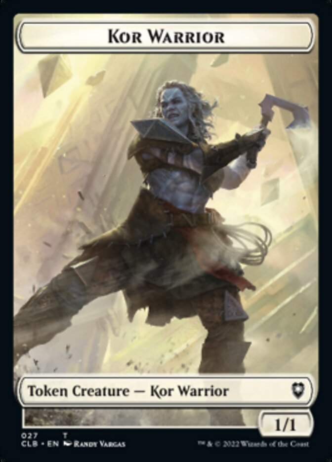 Kor Warrior // Shapeshifter (023) Double-Sided Token [Commander Legends: Battle for Baldur's Gate Tokens] | Cracking-Singles