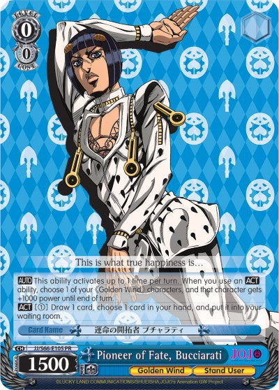 Pioneer of Fate, Bucciarati (JJ/S66-E105 PR) [JoJo's Bizarre Adventure: Golden Wind] | Cracking-Singles