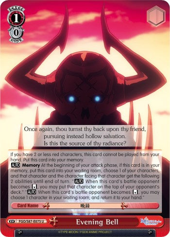 Evening Bell (FGO/S87-E075 U) [Fate/Grand Order THE MOVIE Divine Realm of the Round Table: Camelot] | Cracking-Singles