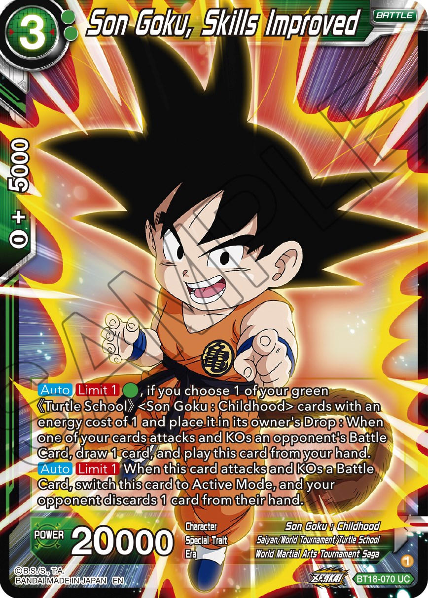 Son Goku, Skills Improved (BT18-070) [Dawn of the Z-Legends] | Cracking-Singles