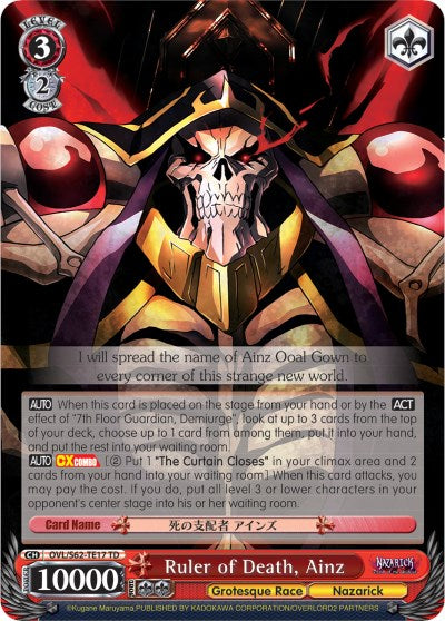 Ruler of Death, Ainz (OVL/S62-TE17 TD) [Nazarick: Tomb of the Undead] | Cracking-Singles