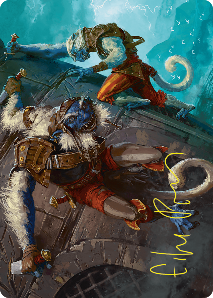 Goblin Boarders Art Card (11/54) (Gold-Stamped Signature) [Foundations Art Series] | Cracking-Singles
