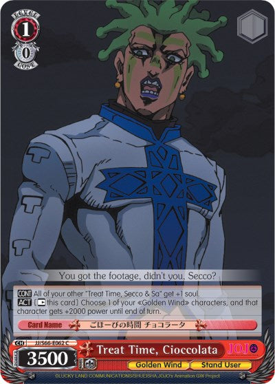Treat Time, Cioccolata (JJ/S66-E062 C) [JoJo's Bizarre Adventure: Golden Wind] | Cracking-Singles