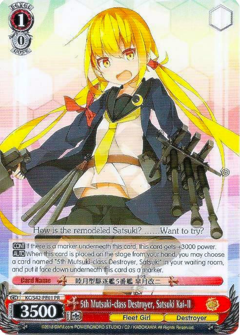 5th Mutsuki-class Destroyer, Satsuki Kai-II (KC/S42-PE01 PR) (Promo) [KanColle: Arrival! Reinforcement Fleets from Europe!] | Cracking-Singles