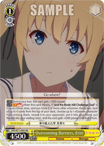 Overcoming Barriers, Eriri [Saekano How to Raise a Boring Girlfriend. flat] | Cracking-Singles