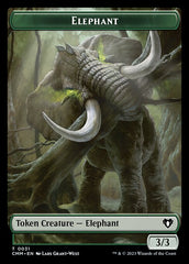 Elemental (0026) // Elephant Double-Sided Token [Commander Masters Tokens] | Cracking-Singles