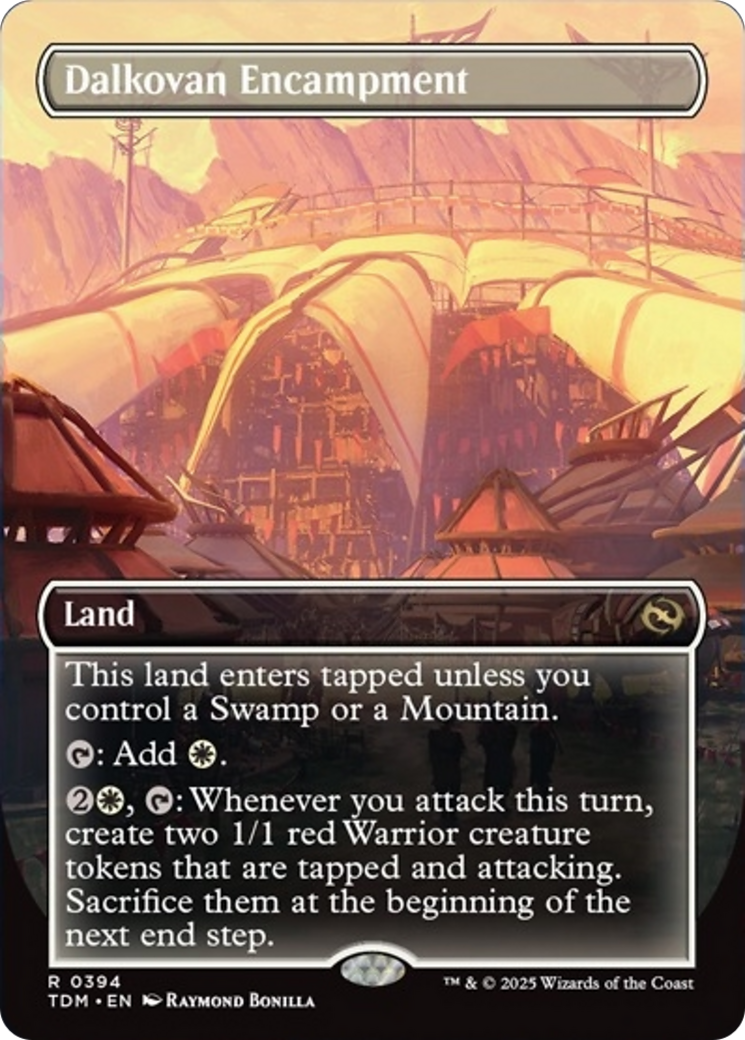 Dalkovan Encampment (Borderless) [Tarkir: Dragonstorm] | Cracking-Singles