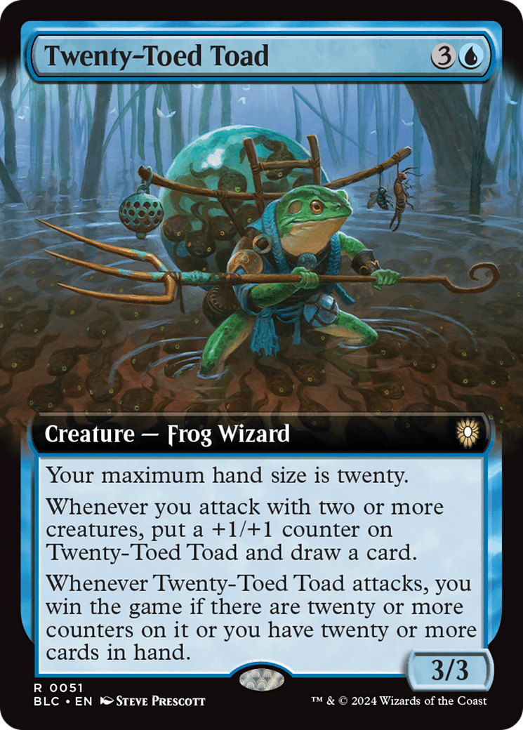 Twenty-Toed Toad (Extended Art) [Bloomburrow Commander] | Cracking-Singles