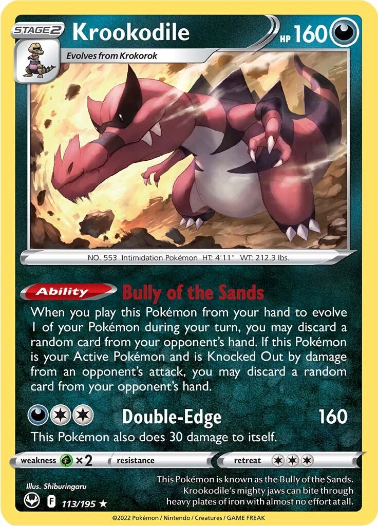Krookodile (113/195) [Sword & Shield: Silver Tempest] | Cracking-Singles