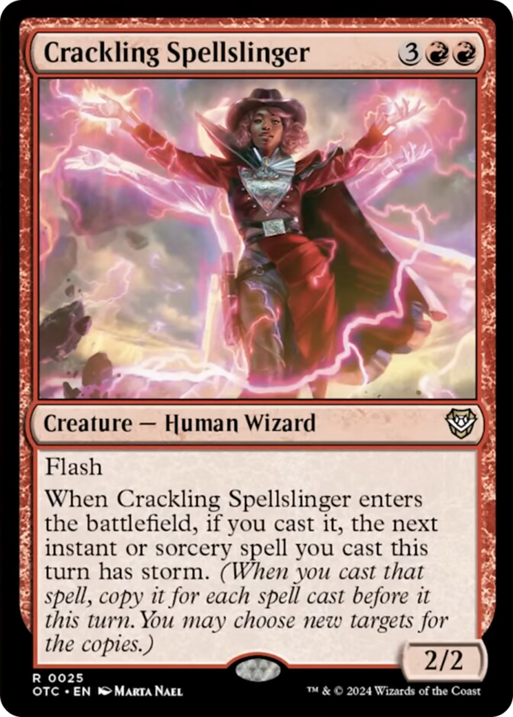 Crackling Spellslinger [Outlaws of Thunder Junction Commander] | Cracking-Singles