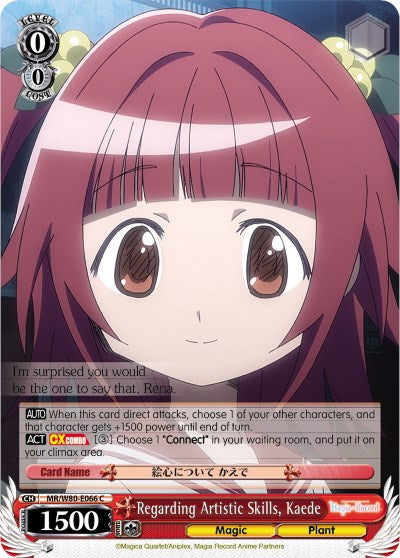 Regarding Artistic Skills, Kaede (MR/W80-E066 C) [Magia Record: Puella Magi Madoka Magica [Side Story] (Anime)] | Cracking-Singles
