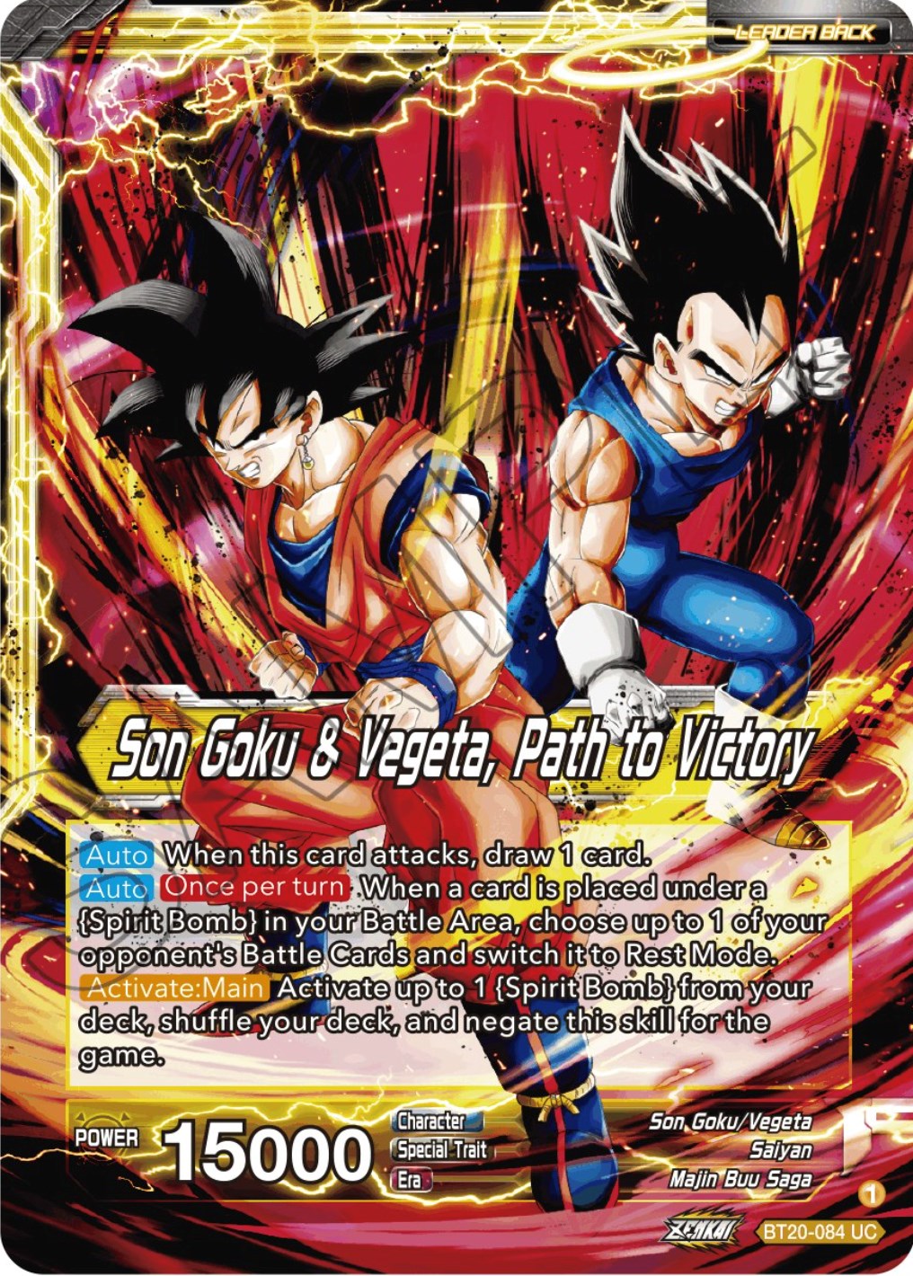 SS Vegito // Son Goku & Vegeta, Path to Victory (BT20-084) [Power Absorbed] | Cracking-Singles
