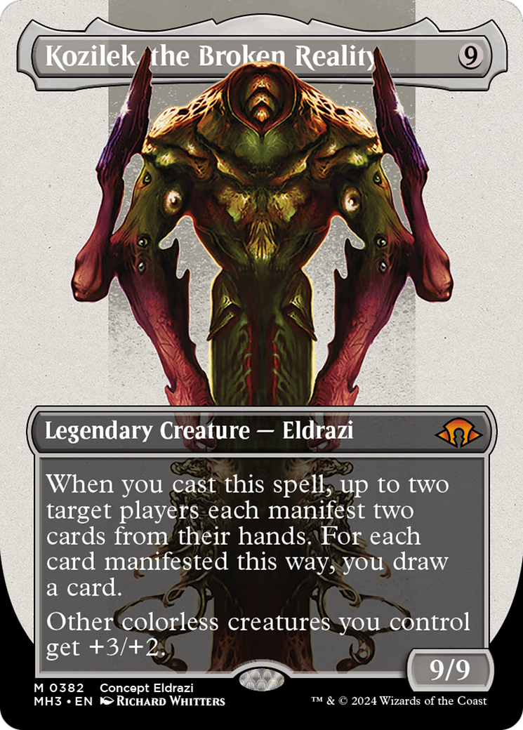 Kozilek, the Broken Reality (Borderless) (Serialized) [Modern Horizons 3] | Cracking-Singles