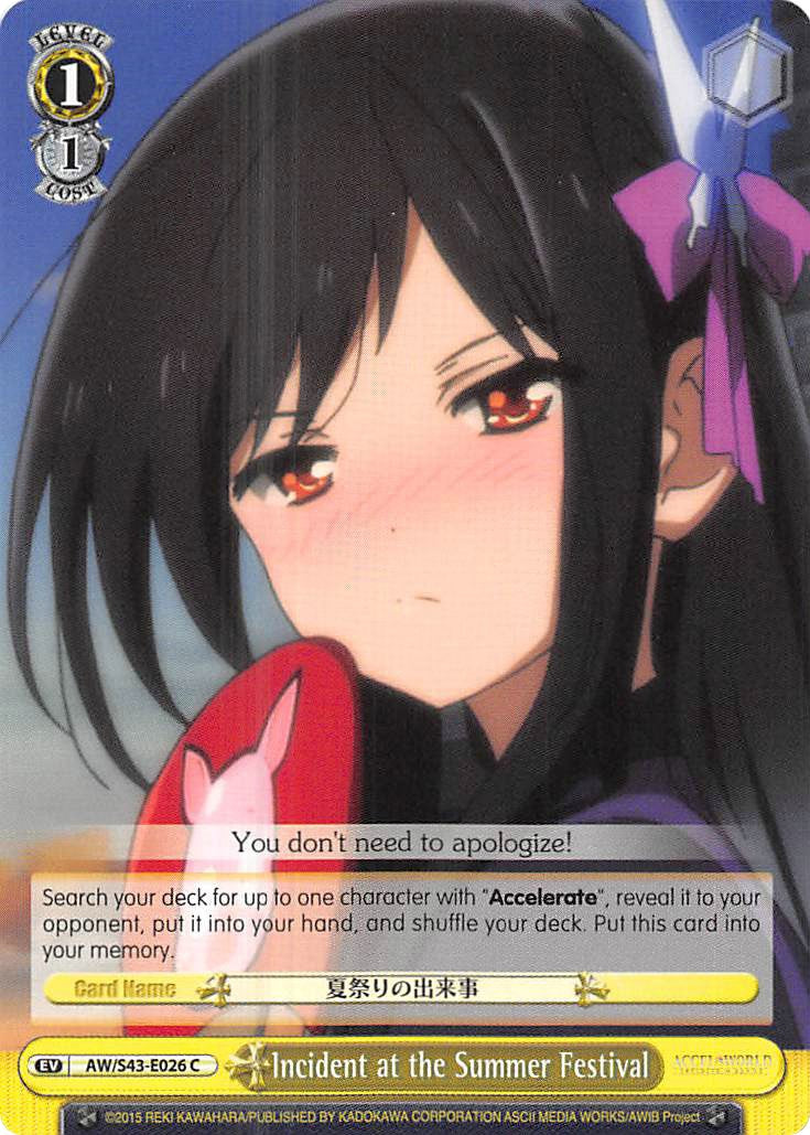 Incident at the Summer Festival (AW/S43-E026 C) [Accel World -Infinite Burst-] | Cracking-Singles