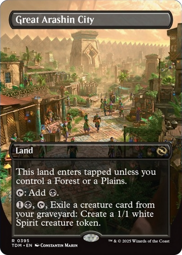 Great Arashin City (Borderless) [Tarkir: Dragonstorm] | Cracking-Singles