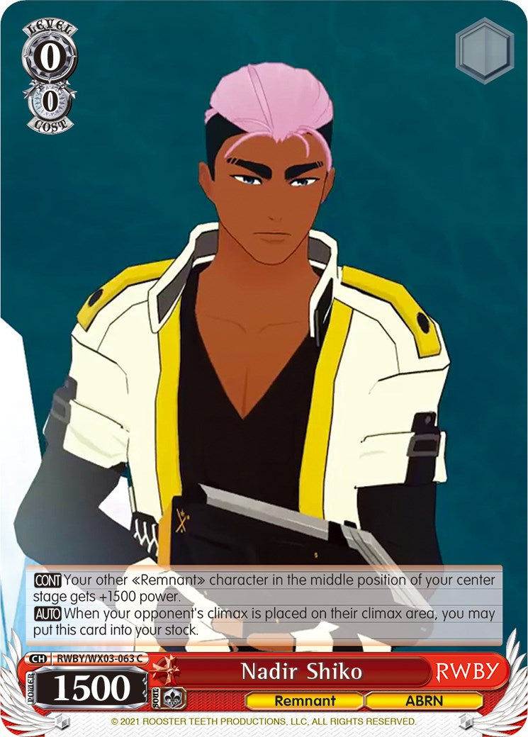 Nadir Shiko (RWBY/WX03-063 C) [RWBY] | Cracking-Singles