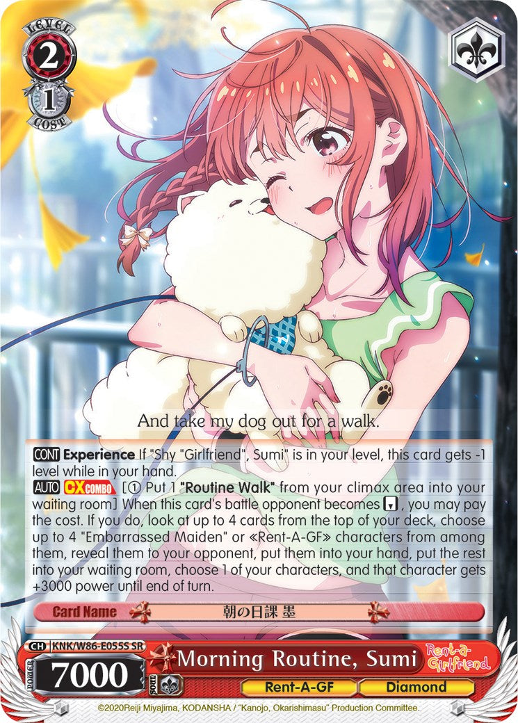 Morning Routine, Sumi (KNK/W86-E055S SR) [Rent-A-Girlfriend] | Cracking-Singles