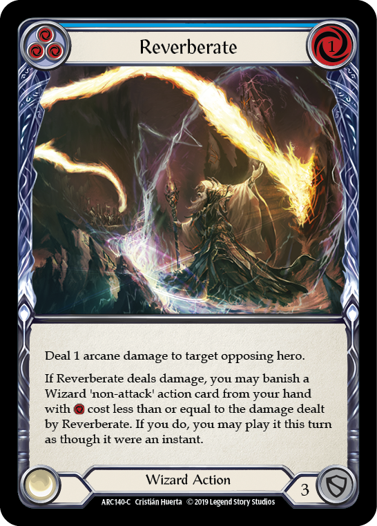 Reverberate (Blue) [ARC140-C] (Arcane Rising)  1st Edition Rainbow Foil | Cracking-Singles