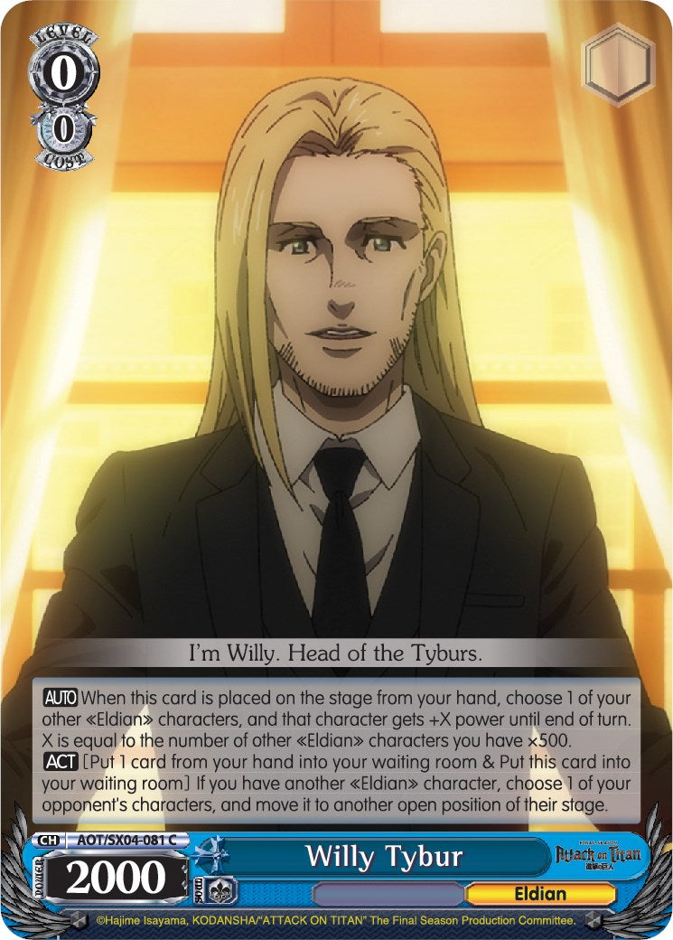 Willy Tybur [Attack On Titan: Final Season] | Cracking-Singles