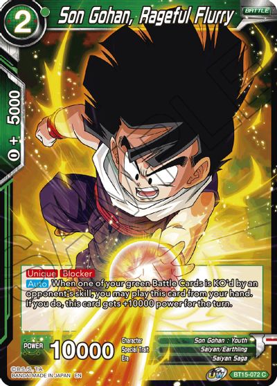 Son Gohan, Rageful Fury (BT15-072) [Saiyan Showdown] | Cracking-Singles