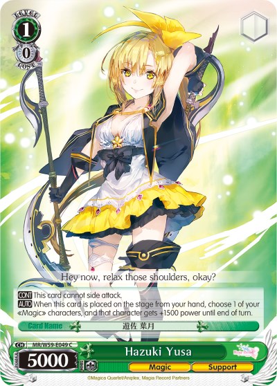 Hazuki Yusa (MR/W59-E049 C) [Magia Record: Puella Magi Madoka Magica [Side Story] (Mobile)] | Cracking-Singles