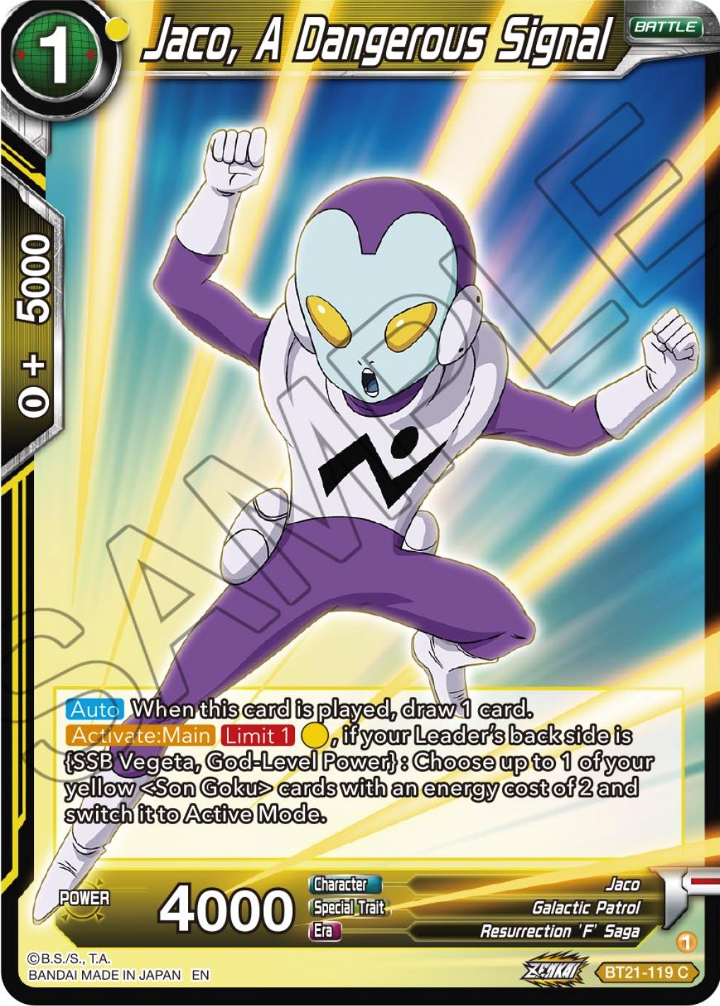 Jaco, A Dangerous Signal (BT21-119) [Wild Resurgence] | Cracking-Singles