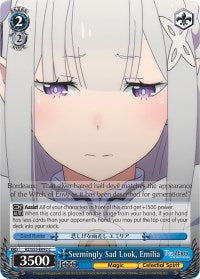 Seemingly Sad Look, Emilia (RZ/S55-E092 C) [Re:ZERO Vol.2] | Cracking-Singles