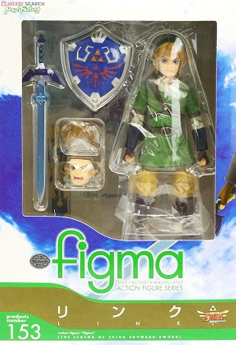 The Legend of Zelda Skyward Sword 14cm Link Action Figure Figma Changeable Accessories PVC Model | Cracking-Singles