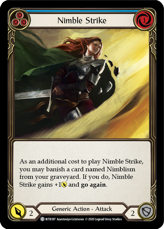 Nimble Strike (Blue) [U-WTR187] (Welcome to Rathe Unlimited)  Unlimited Rainbow Foil | Cracking-Singles